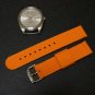 Orange 22mm 2 Piece Military Watch Strap