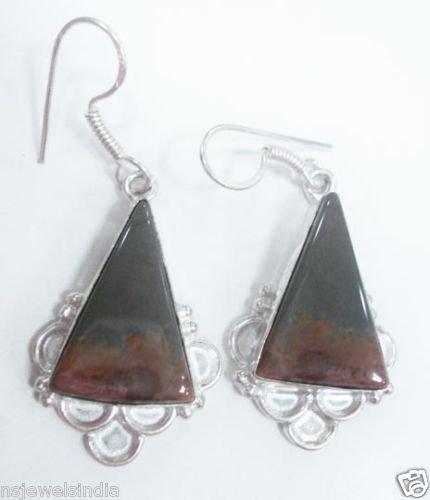 12.38 gm Stunning Designer Gemstone Silver Earrings