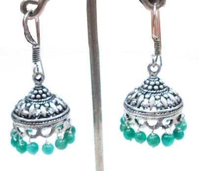 9.46 gm Stunning Aventurine Gemstone Silver Earrings