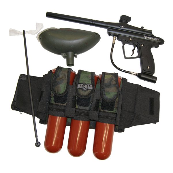 XP7805P-BLK Conqu3st Mechanical Paintball Gun Set Harness Loader Squeegee conquest spyder