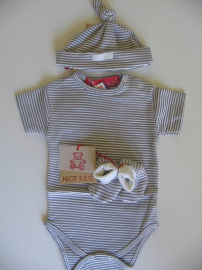 SUCETTE Antimicrobial Cotton Baby Essential Combo- Grey, 0M. Imported.