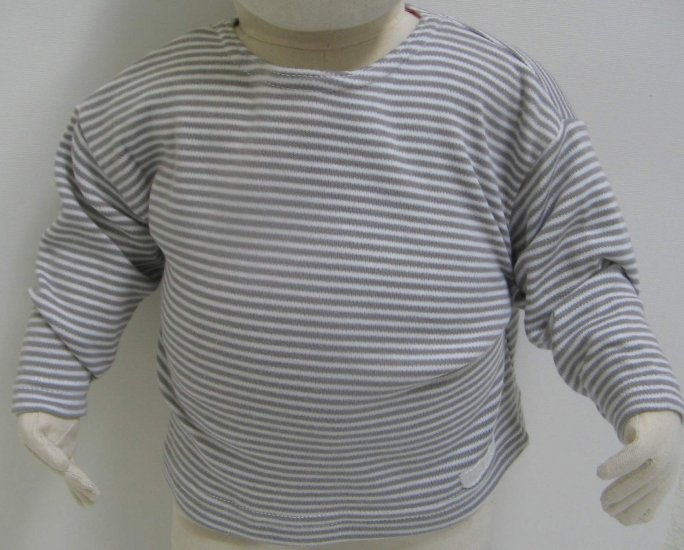 SUCETTE Antimicrobial Cotton Long sleeve T-shirt- 12M, Gray. Imported.