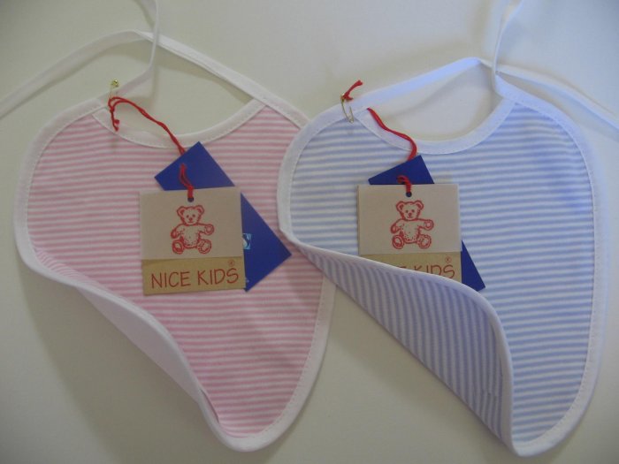 SUCETTE Antimicrobial Cotton Bib, Sky blue. Imported.