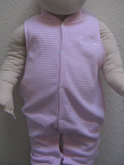 SUCETTE Antimicrobial Cotton No-sleeved Body Suit- 3M, Rose. Imported.
