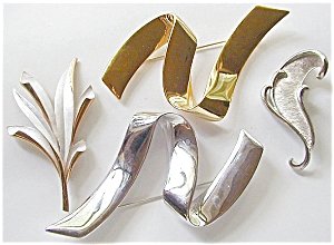 4 Big Bright Beautiful Brooches 2 Signed