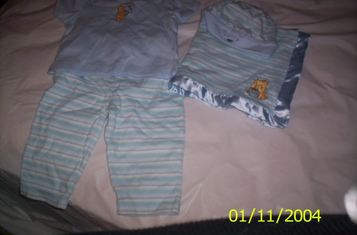 New Born Classic Winnie the Pooh 4pc. Set (one size) Blue