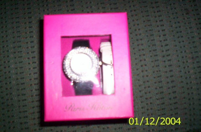 Paris Hilton Watch with Crystals and Extra band *New In Box*