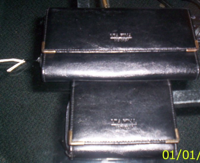 Matching Black Via Fina Wallets Gently Used