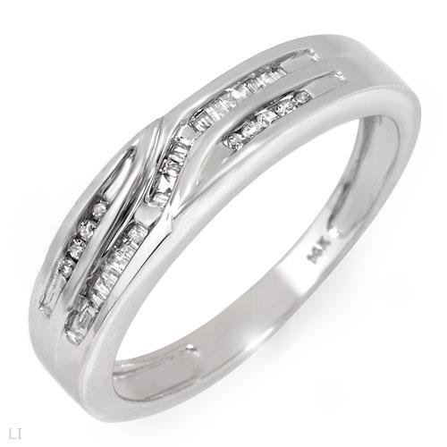 Genuine Clean Diamonds Made of Solid 14K White Gold - Size 12
