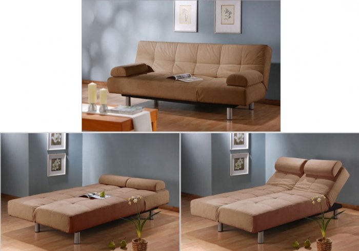 ''Aruba'' modern sofa bed khaki