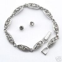 Trifari Bracelet and Earring Set