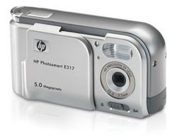 HP Photosmart E317 5MP Digital Camera