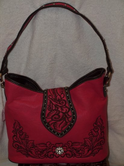 Hot pink western handbag