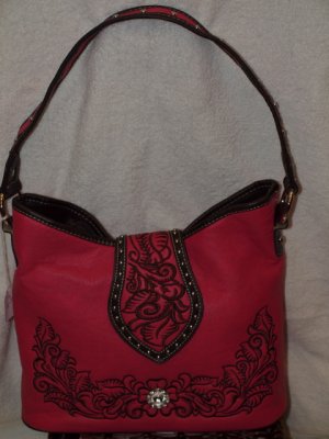 Hot pink western handbag