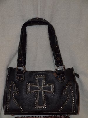 Black hand back with accenting cross