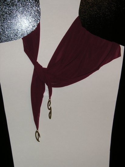 Dolce $ Gabbana D$G silk scarf maroon