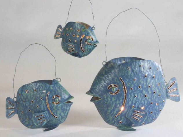 Metal Fish Candleholders