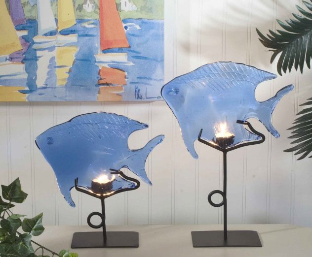 Dark Blue Glass Fish