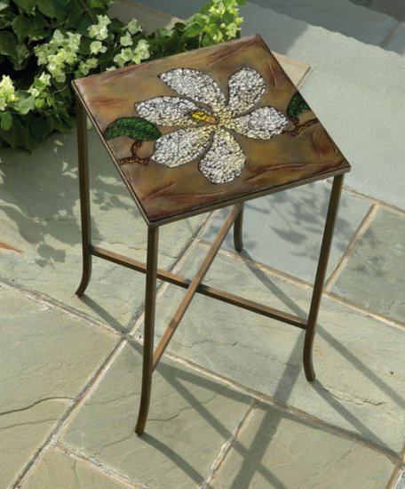 Crushed Glass Resin Plaque Table