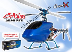 CopterX CX 450AE V2 RC Helicopter 2.4GHz RTF (Cartoned)