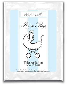 It's A Boy-Stripes-Blue-Carriage