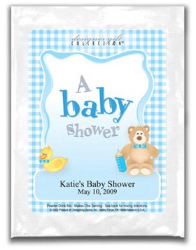 A Baby Shower-Gingham-Blue