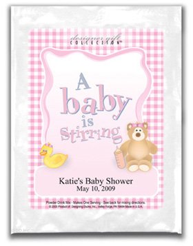 A Baby Is Stirring-Gingham-Pink