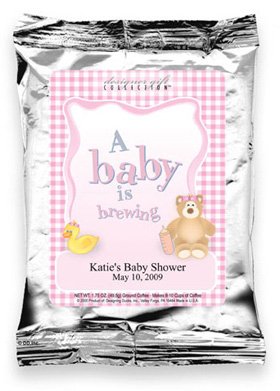 A Baby Is Brewing-Gingham-Pink