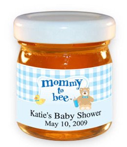 Mommy To Bee-Gingham-Blue