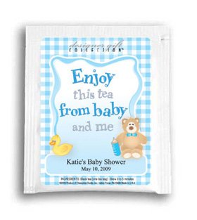 Enjoy This Tea-Gingham-Blue