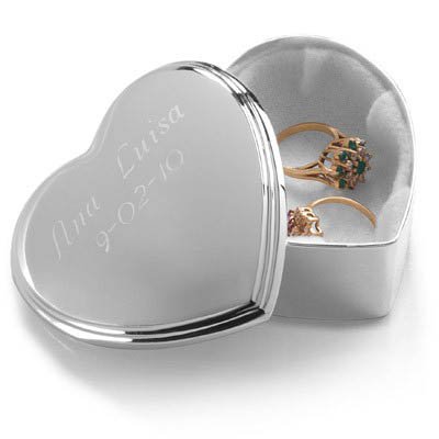 Engraved Heart Trinket Box