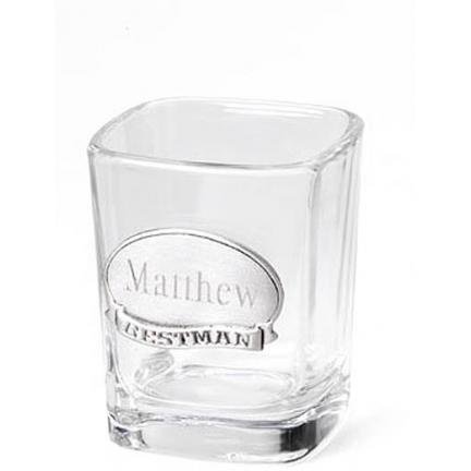 Shot Glass w/ Pewter Emblem