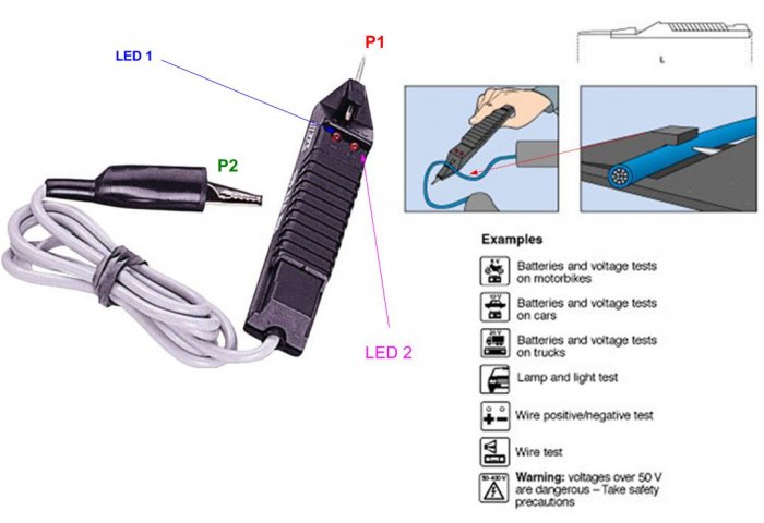Probe Style Auto Electronic circuit Tester (1705)