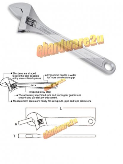 SATA - 4" Mini Adjustable Wrench
