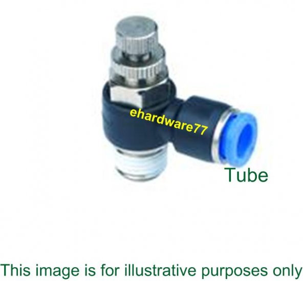 Push-in Male Elbow Speed Controller 10mmODx3/8"