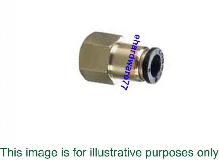Push-in Female Straight Connector 8mmODx3/8"