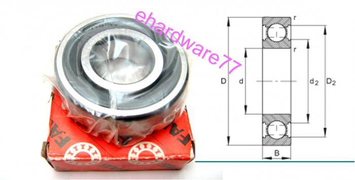 FAG - Deep Groove Ball Bearing 6301.2RSR.C3
