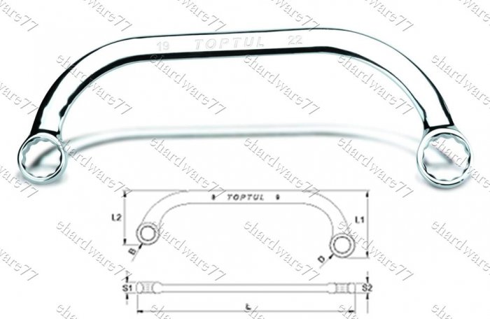 TOPTUL Half-Moon Ring Wrench 10mm x 12mm (AAAC1012)