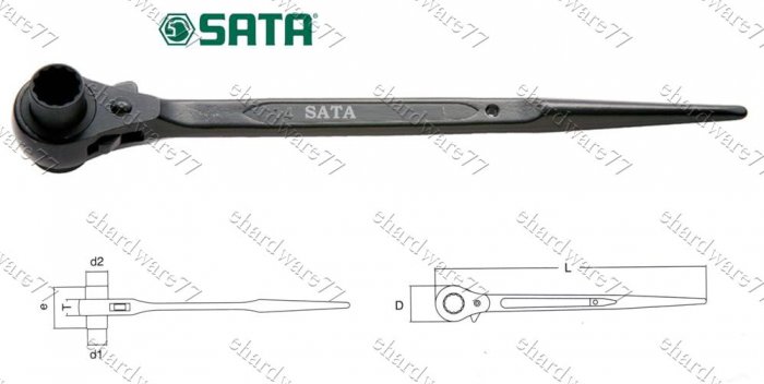 SATA DOUBLE SOCKET RATCHET HANDLE 24x27mm (47321)