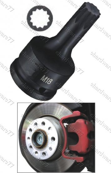 VW AUDI REAR AXLE SPLINE 3/4"DR IMPACT SOCKET M18 (1562)