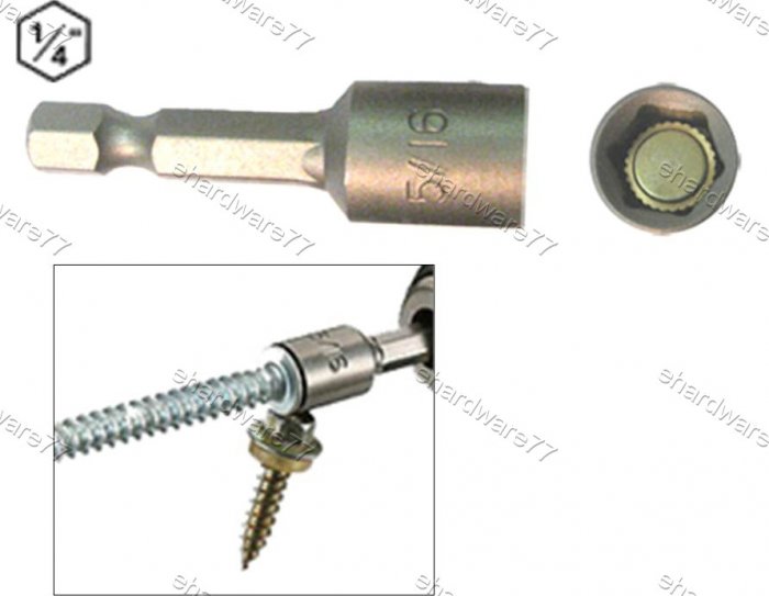 1/4" Hex Shank 45mmL Magnetic Nut Driver Socket 5.5mm (30005545)