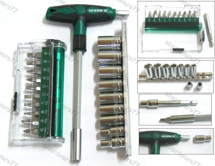 12PCS AUTO REPAIR T-HANDLE SOCKET BITS TOOLS SET (W0584)