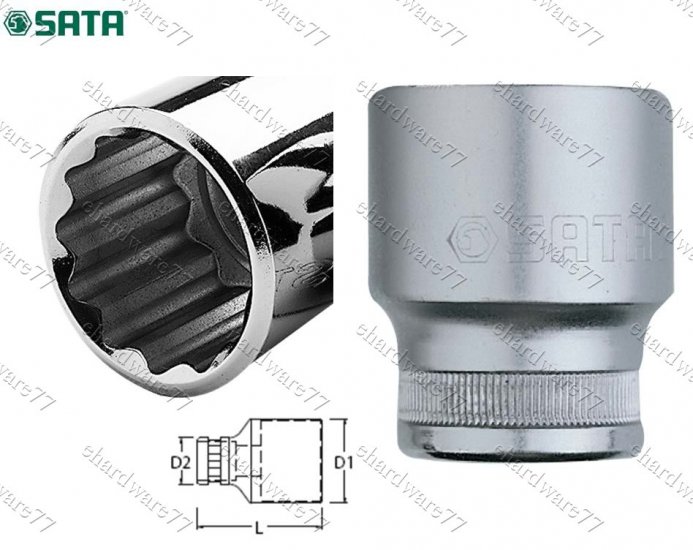 SATA 3/4" DR 12pt Socket 1-7/8" (16518)