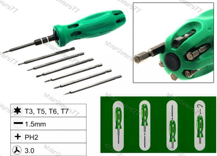 7in1 Changeable Mini Screwdriver Set (W0352A)