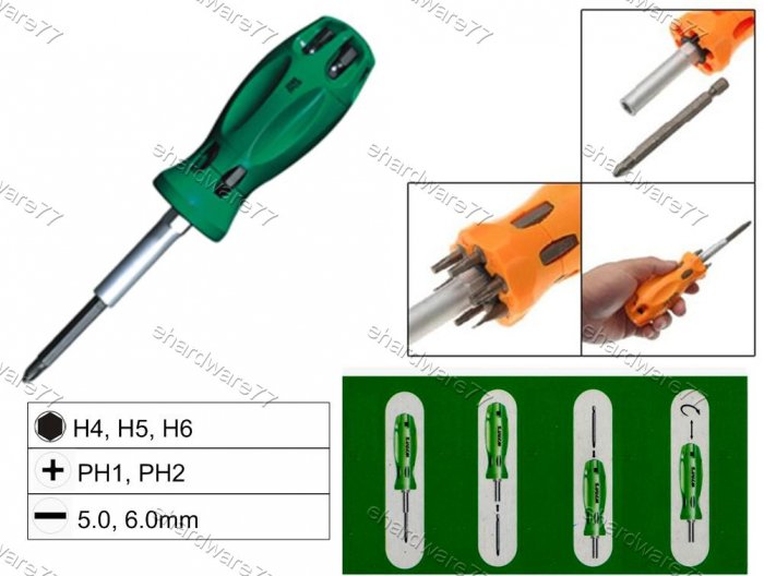 7in1 Changeable Screwdriver Set (W2089B)