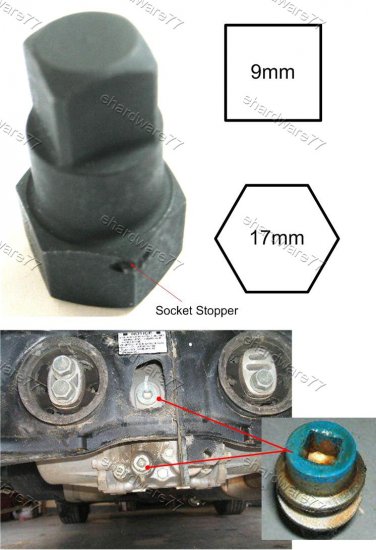 Square Drive Drain Plug Key 9mm (11179)