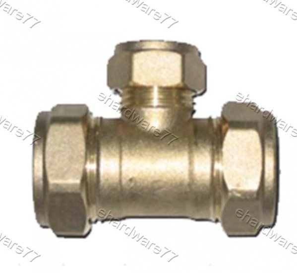 Plumbing Copper Pipe Fitting - Reducer Tee 15mmx22mm