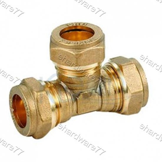 Plumbing Copper Pipe Fitting - Equal Tee Coupling 22mm