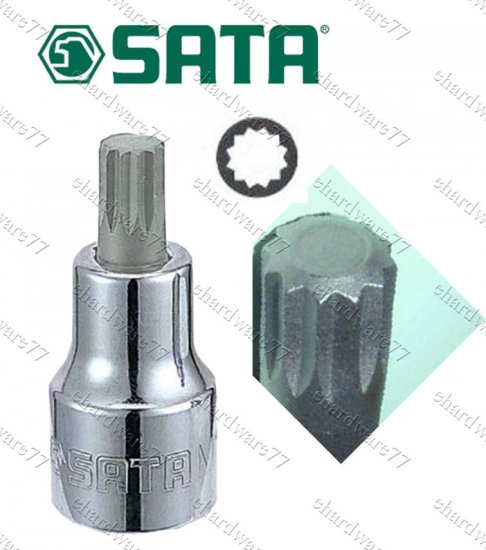 SATA - 1/2" DR Triple Square Bit Socket M14x50mmL