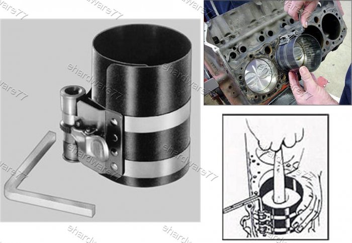 Engine Piston Ring Compressor 4" x 90mm-175mm (1736)